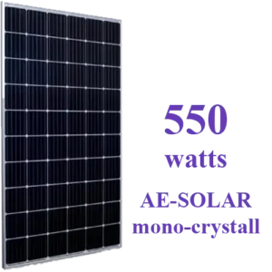 ae solar 550 watts mono crystall