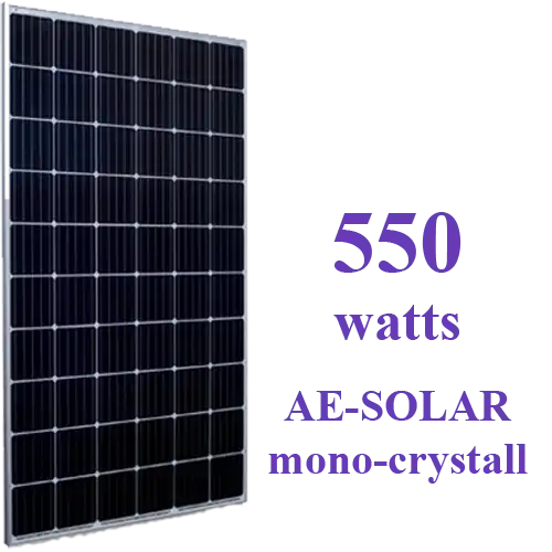 ae solar 550 watts mono crystall